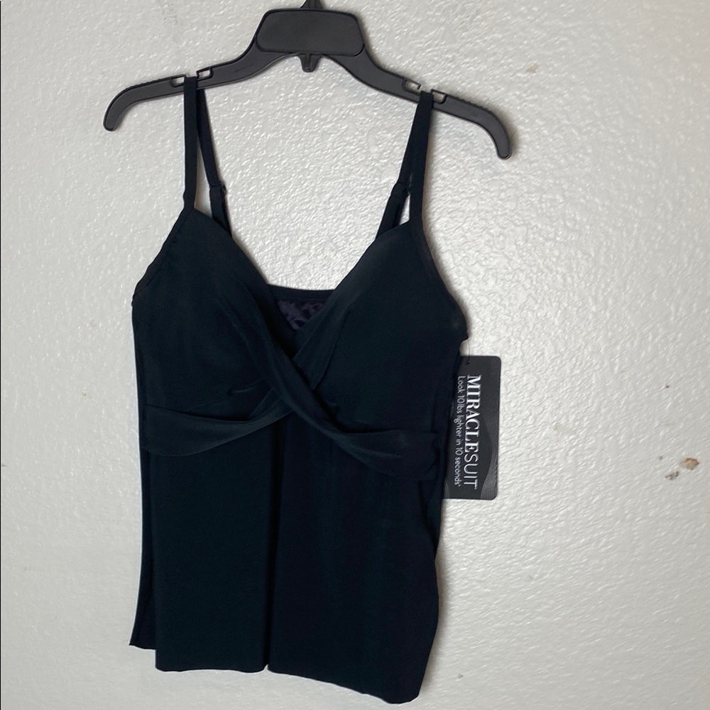 Miraclesuit Black Fitted Tankini Bustier Top